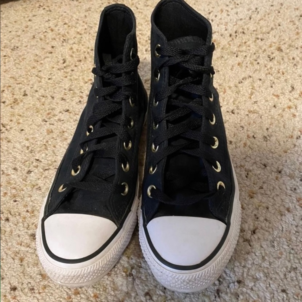 Converse black high top size 6